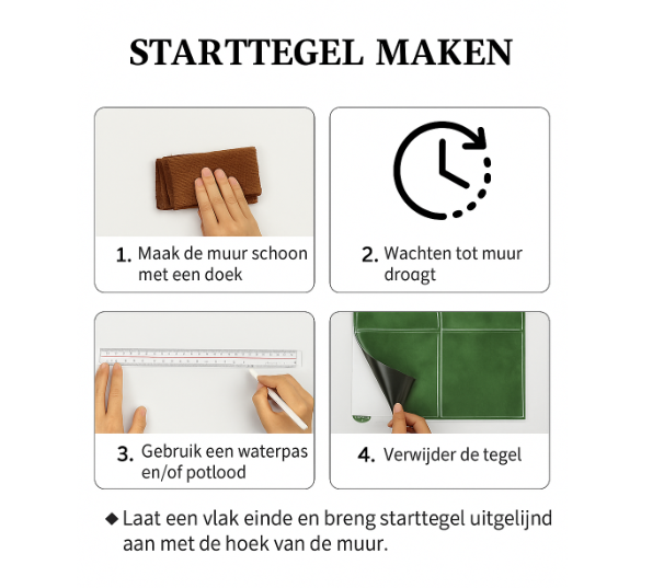 Zelfklevende Tegelstickers 22,9 × 29 CM – Emerald Green Visgraat